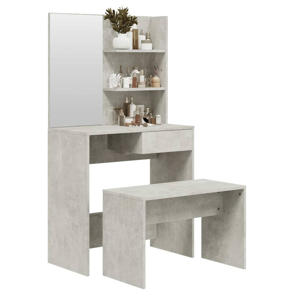 Schminktisch-Set Weiß 74,5x40x141 cm