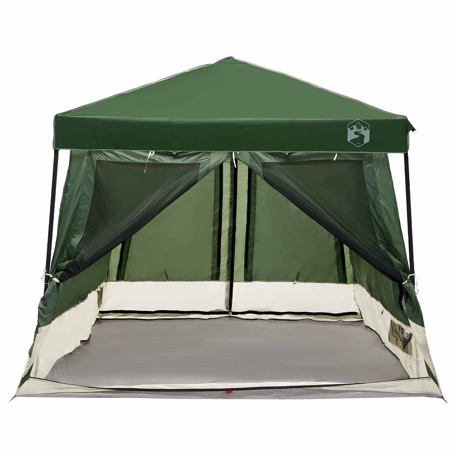Camping-Zelt-Set mit Dach 2 pcs Blau Taffeta und Stoff