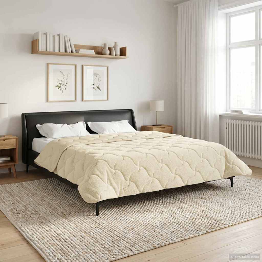 Winterbettdecke Gepolstert Anthrazit 135 x 200 cm