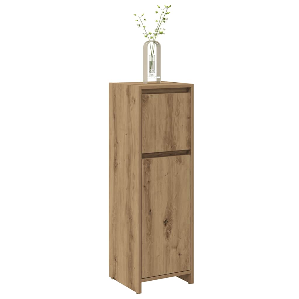 Badezimmerschrank Weiß 30x30x95 cm Holzwerkstoff