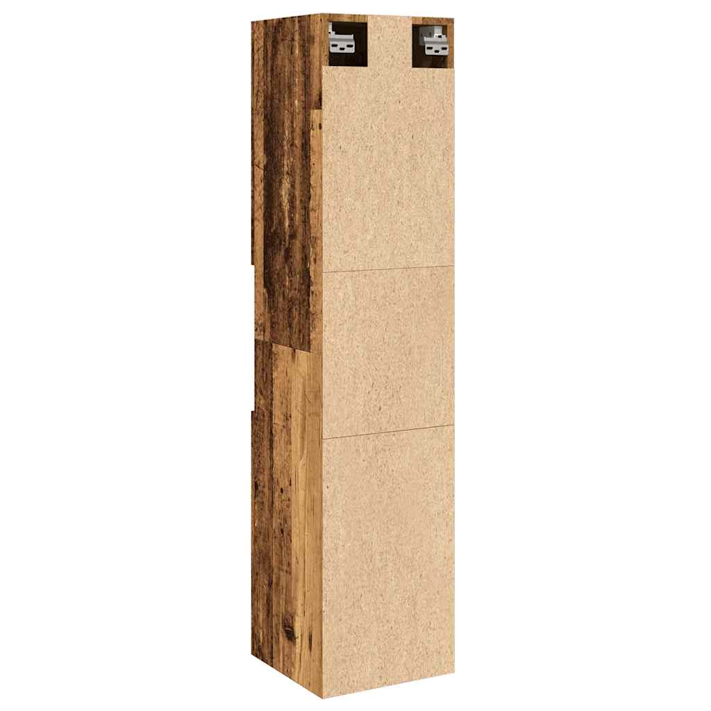 Badezimmerschrank Weiß 30x30x130 cm Holzwerkstoff