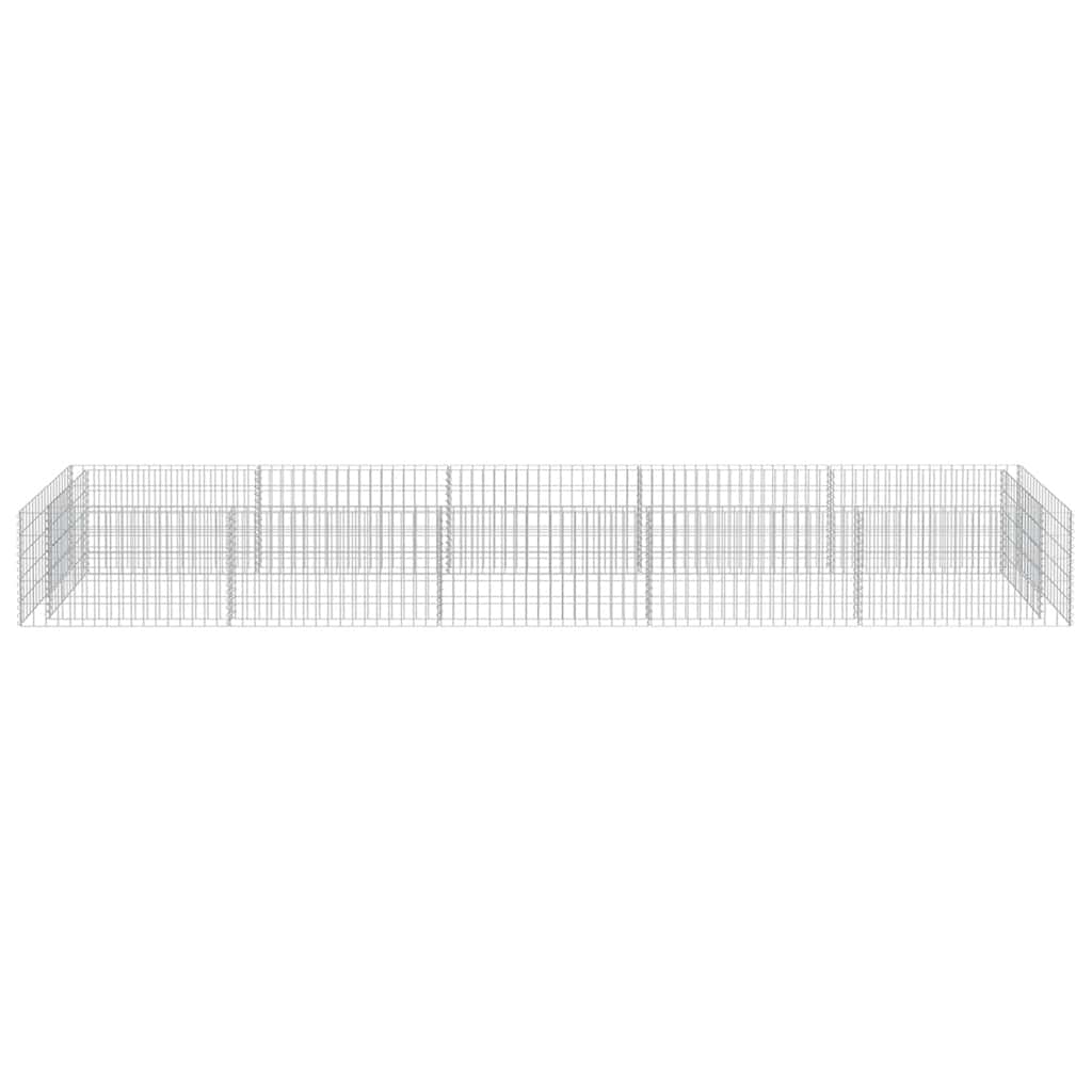 Gabionen-Hochbeet Verzinkter Stahl 450×90×100 cm