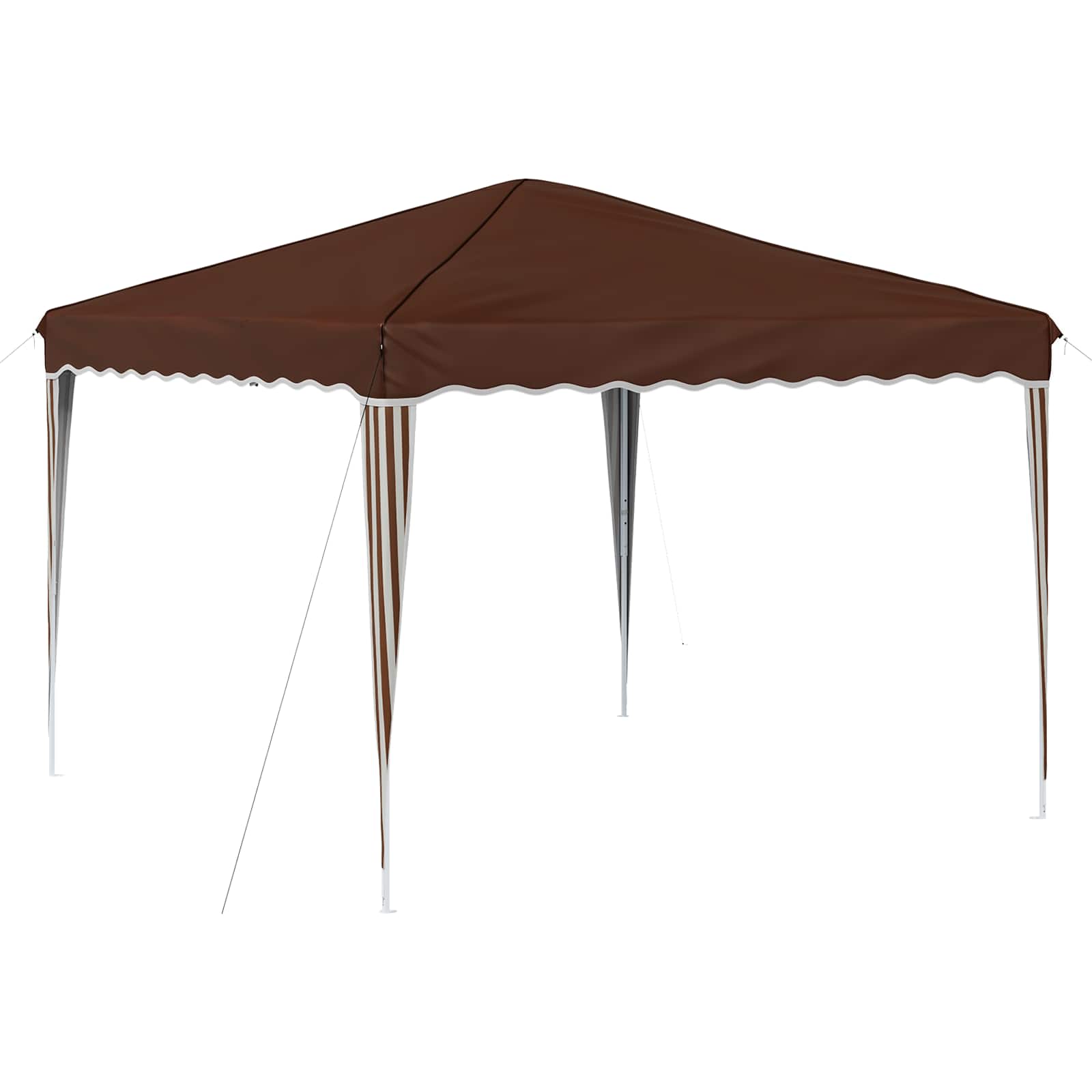 Pop-up Partyzelt 288 x 288 x 245 cm Creme Oxford-Stoff