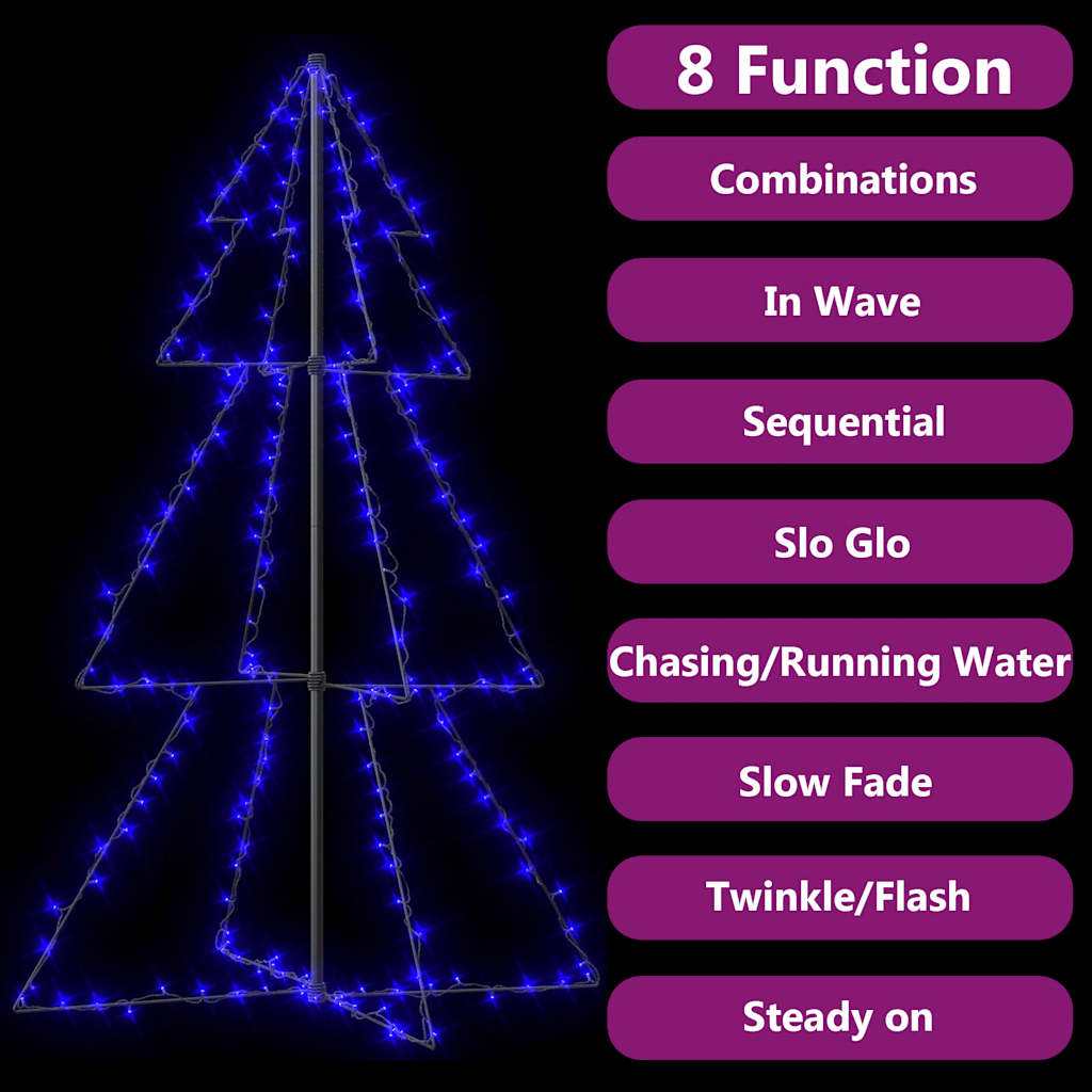 Weihnachtsbaum in Kegelform 160 LEDs Indoor & Outdoor 78x120 cm