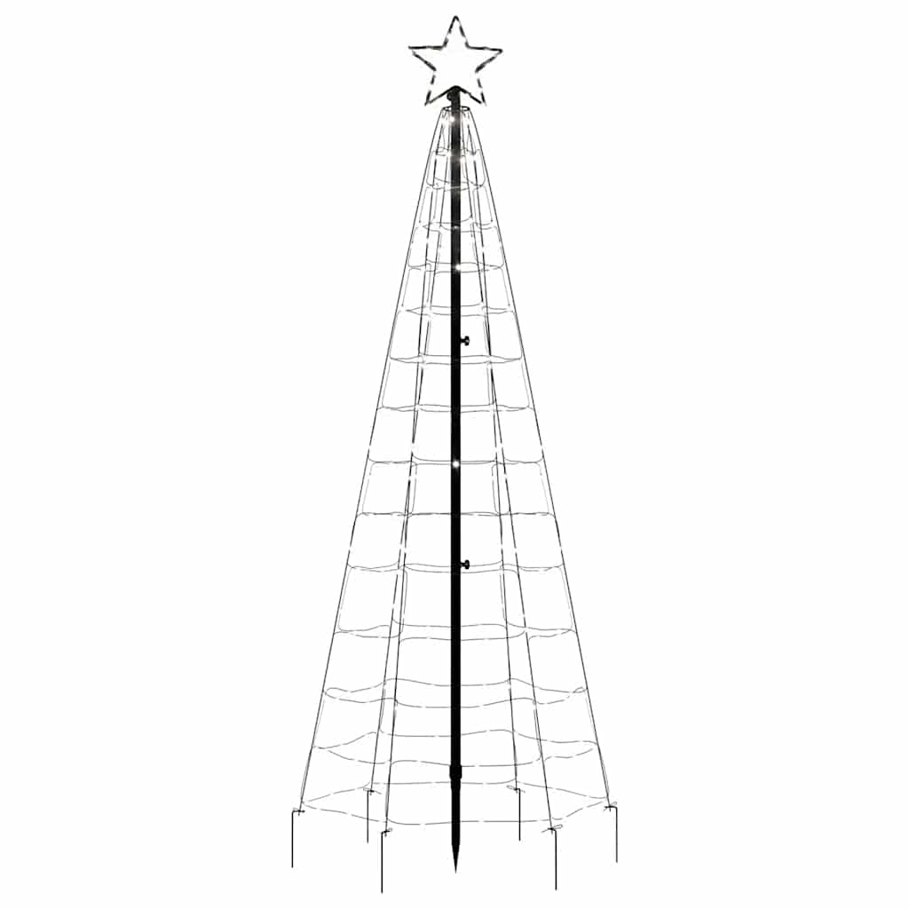 LED-Weihnachtsbaum mit Erdspießen 220 LEDs Warmweiß 180 cm