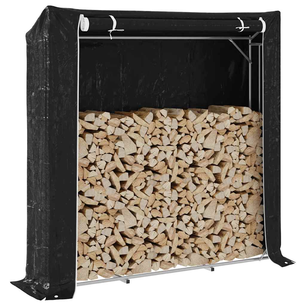 Brennholzregal mit Regenschutz 100,5x40,5x110,5 cm