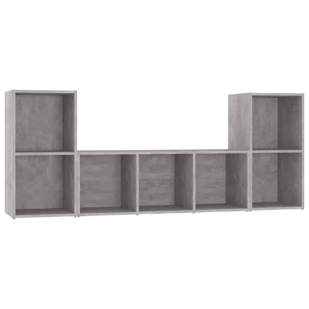 3-tlg. TV-Schrank-Set Weiß Holzwerkstoff