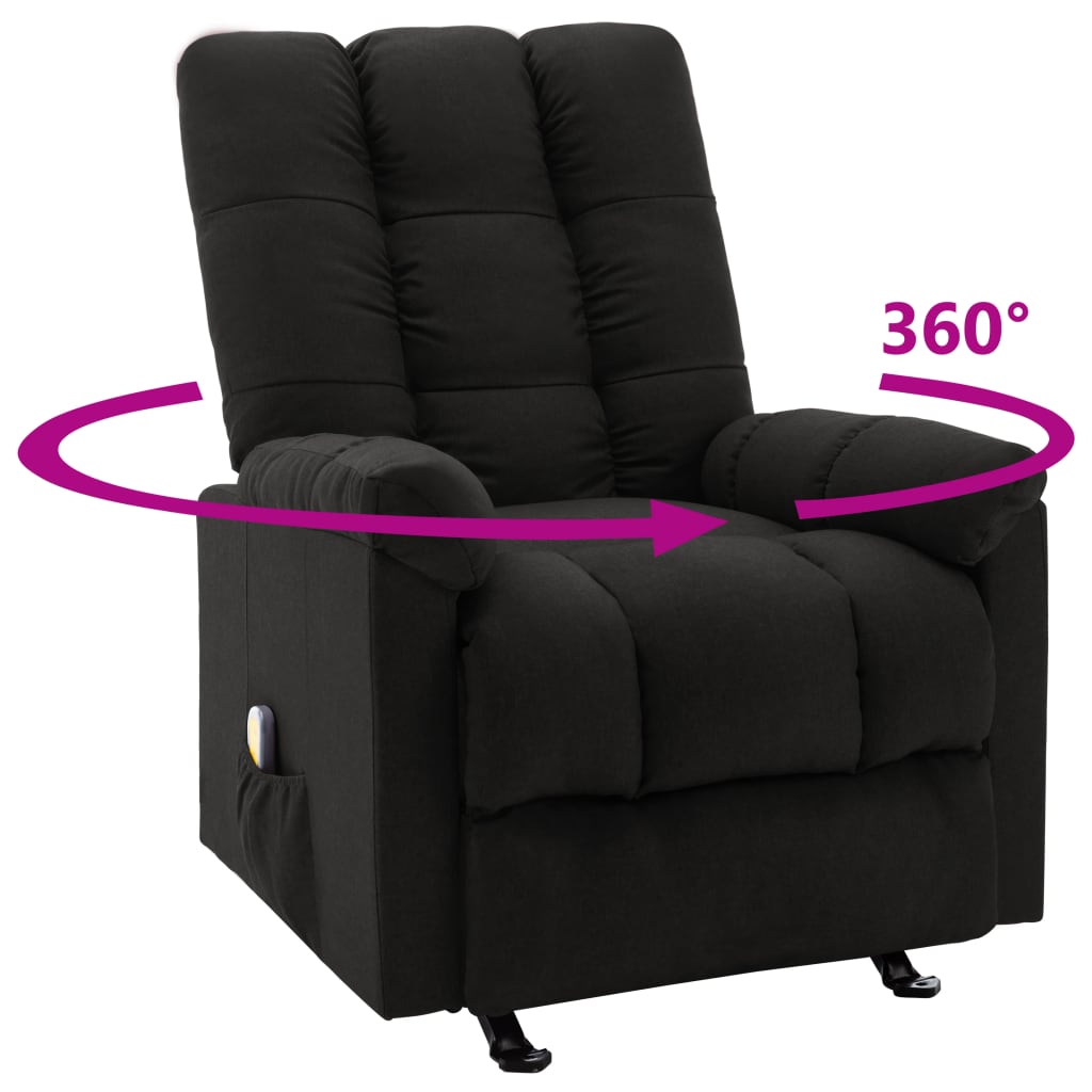 Massagesessel Hellgrau Stoff