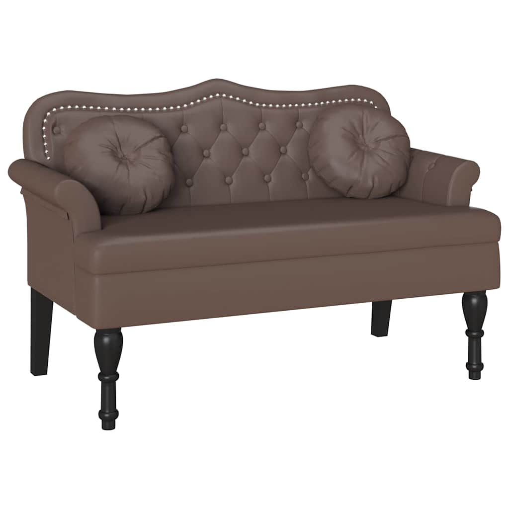 Chesterfield Bank Creme 120,5 x 65 x 75 cm Kunstleder