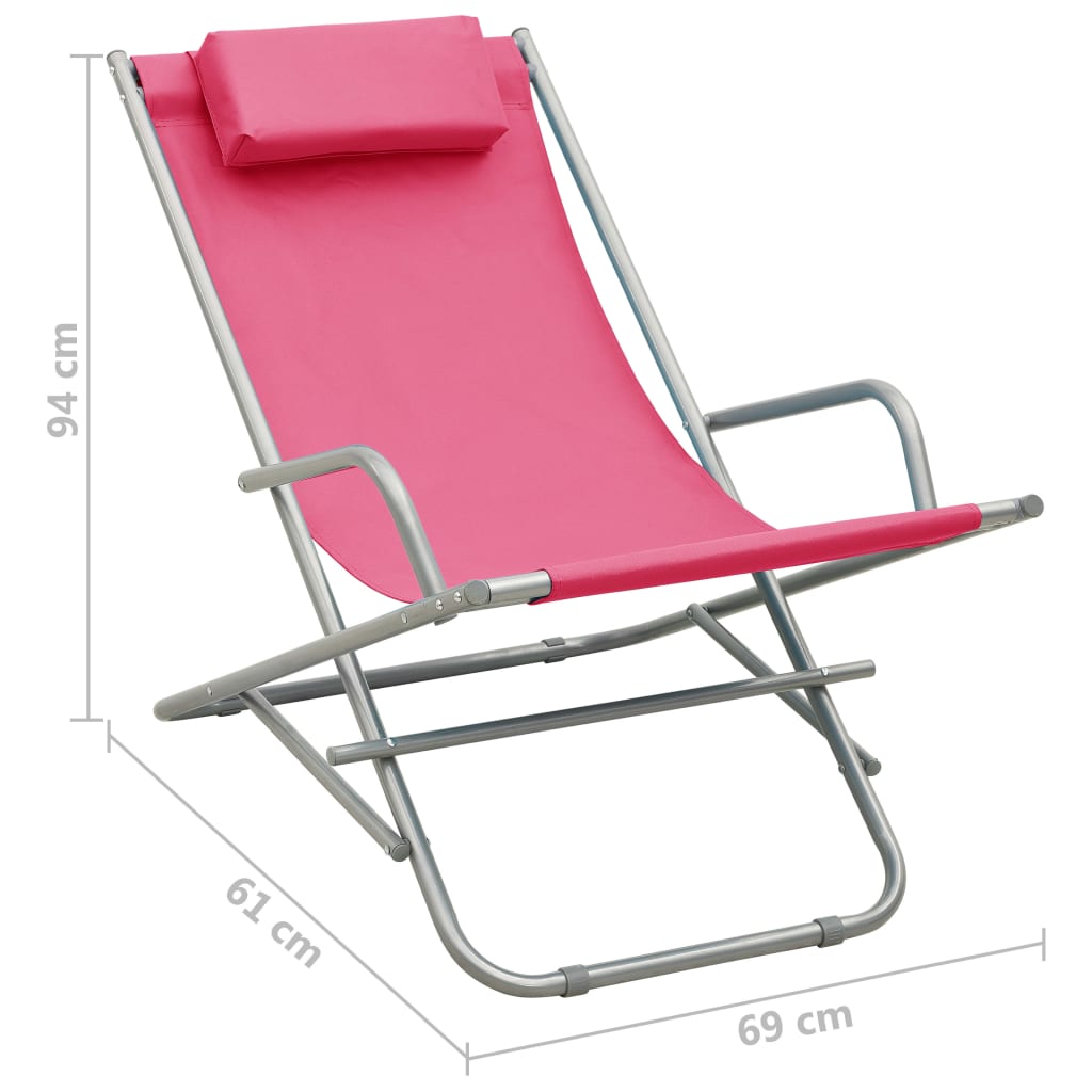Schaukelstühle 2 Stk. Stahl Grün