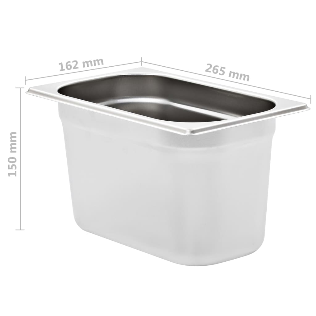 Gastronormbehälter 12 Stk. GN 1/4 20 mm Edelstahl