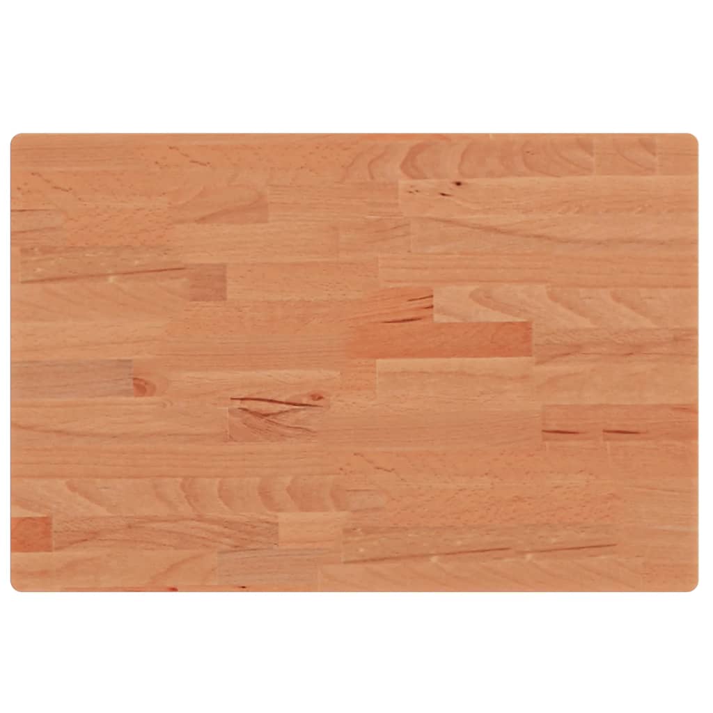 Tischplatte 80x40x1,5 cm Rechteckig Massivholz Buche