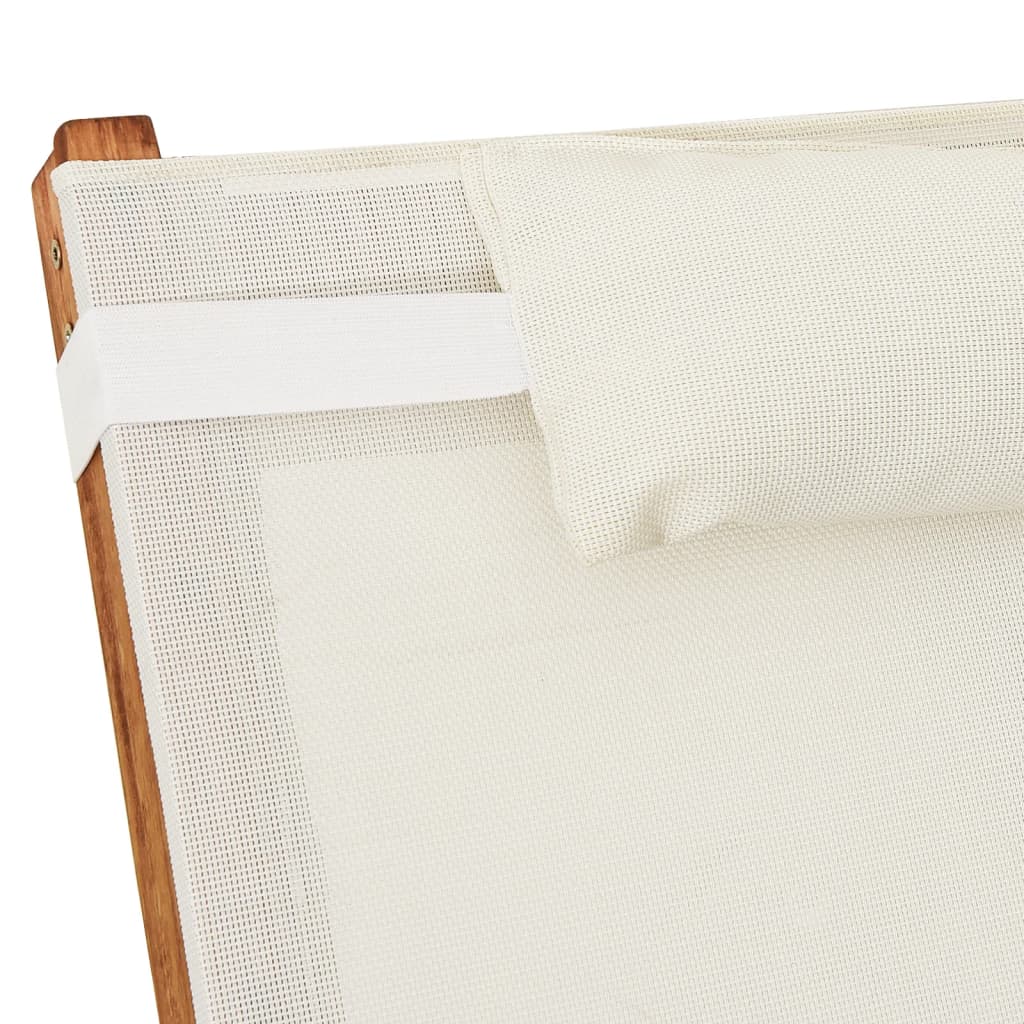 Schaukelstuhl Grau Textilene und Massivholz Pappel