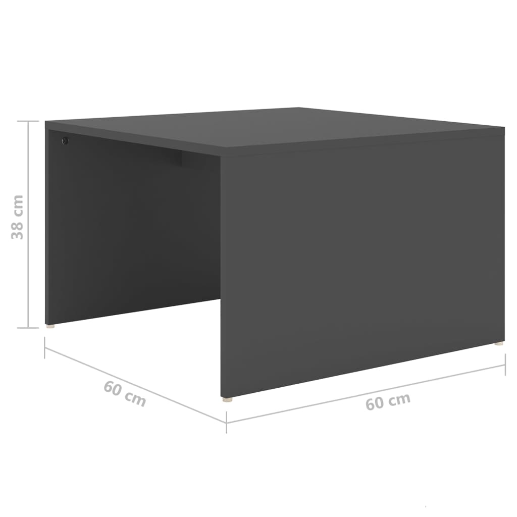 3-tlg. Satztisch-Set Weiß 60x60x38 cm Holzwerkstoff