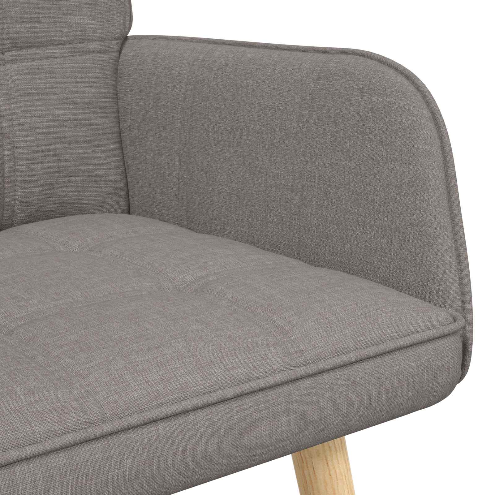 2-Sitzer Sofa Hellgrau 115 x 61 x 87 cm Stoff