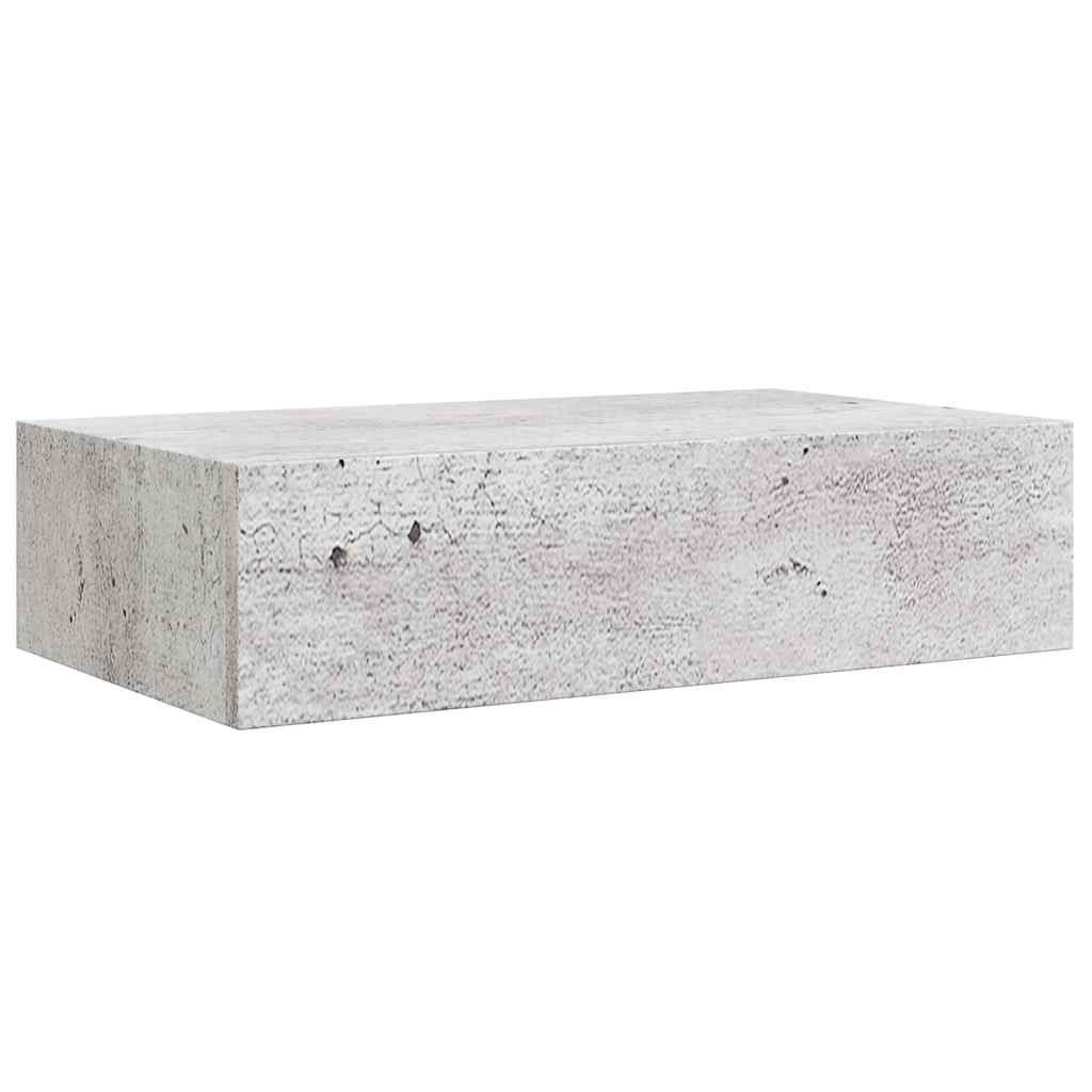 Wandregal mit Schublade Weiß 40x23,5x10 cm MDF