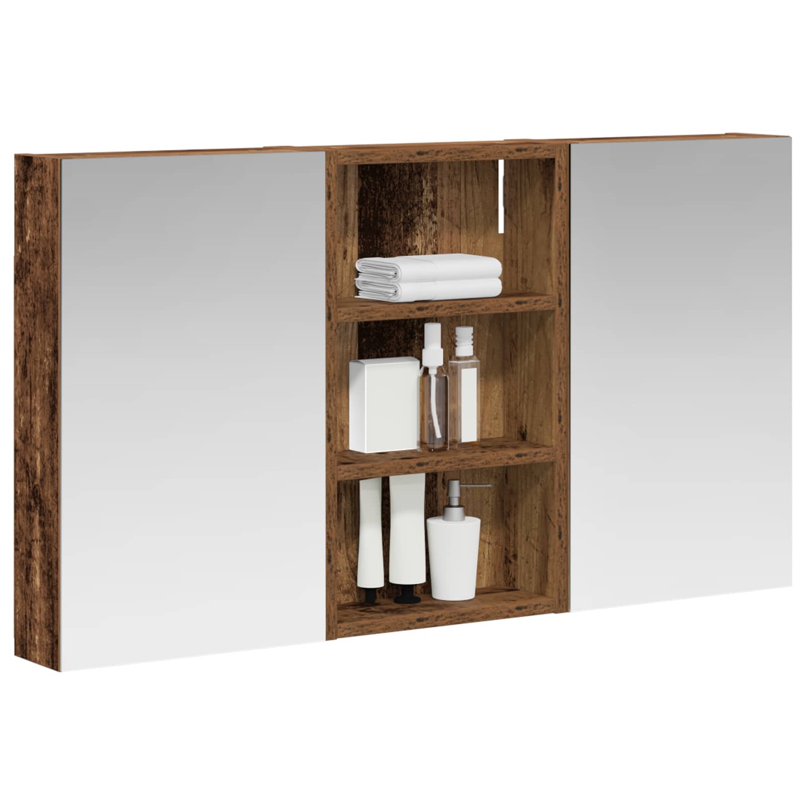 Badezimmerschrank-Set 3 pcs 80 x 10,5 x 50 cm Holzwerkstoff