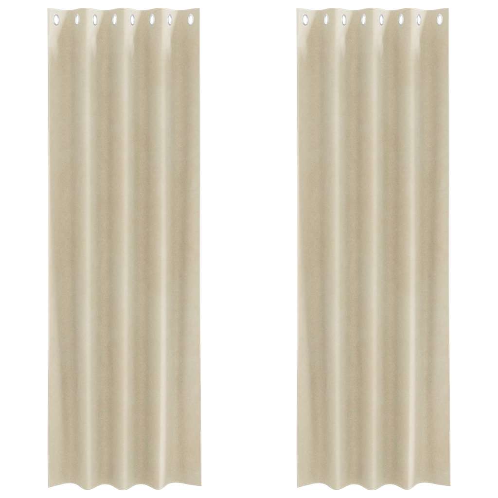 Verdunkelungsvorhänge 2 pcs Schwarz 140 x 140 cm Samt