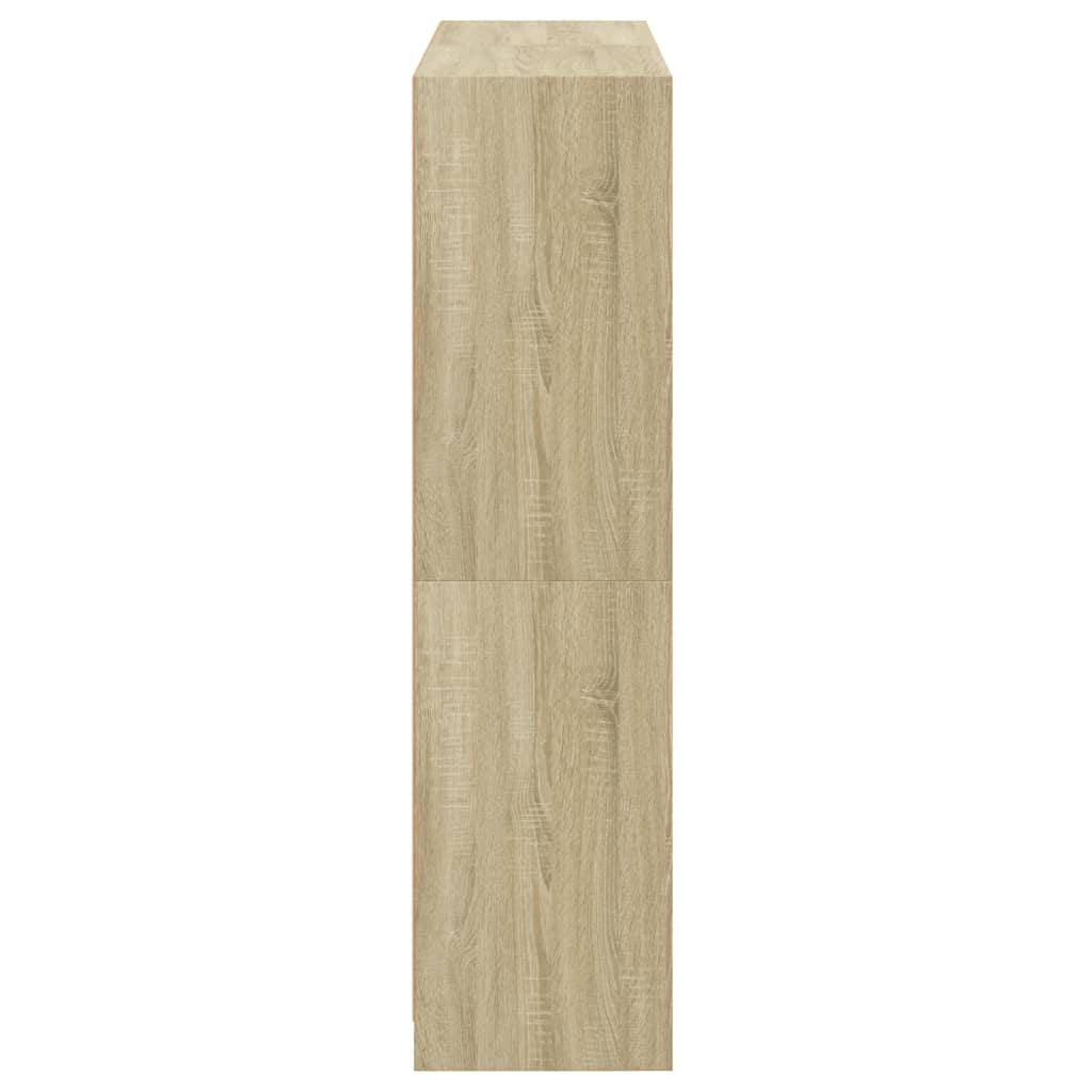 Bücherschrank mit Türen Weiß 136x37x142 cm Holzwerkstoff