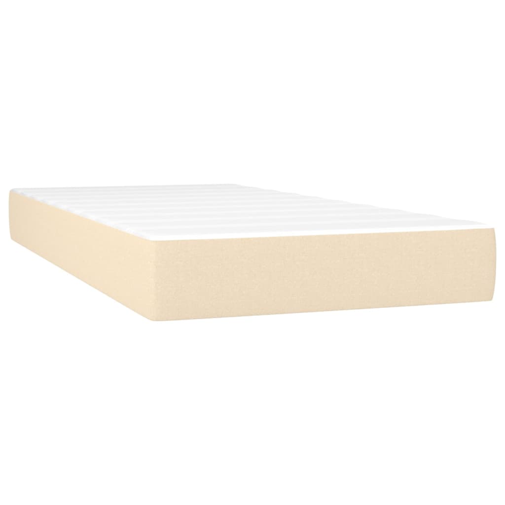 Taschenfederkernmatratze Mittel Hellgrau 80x200x20 cm Stoff