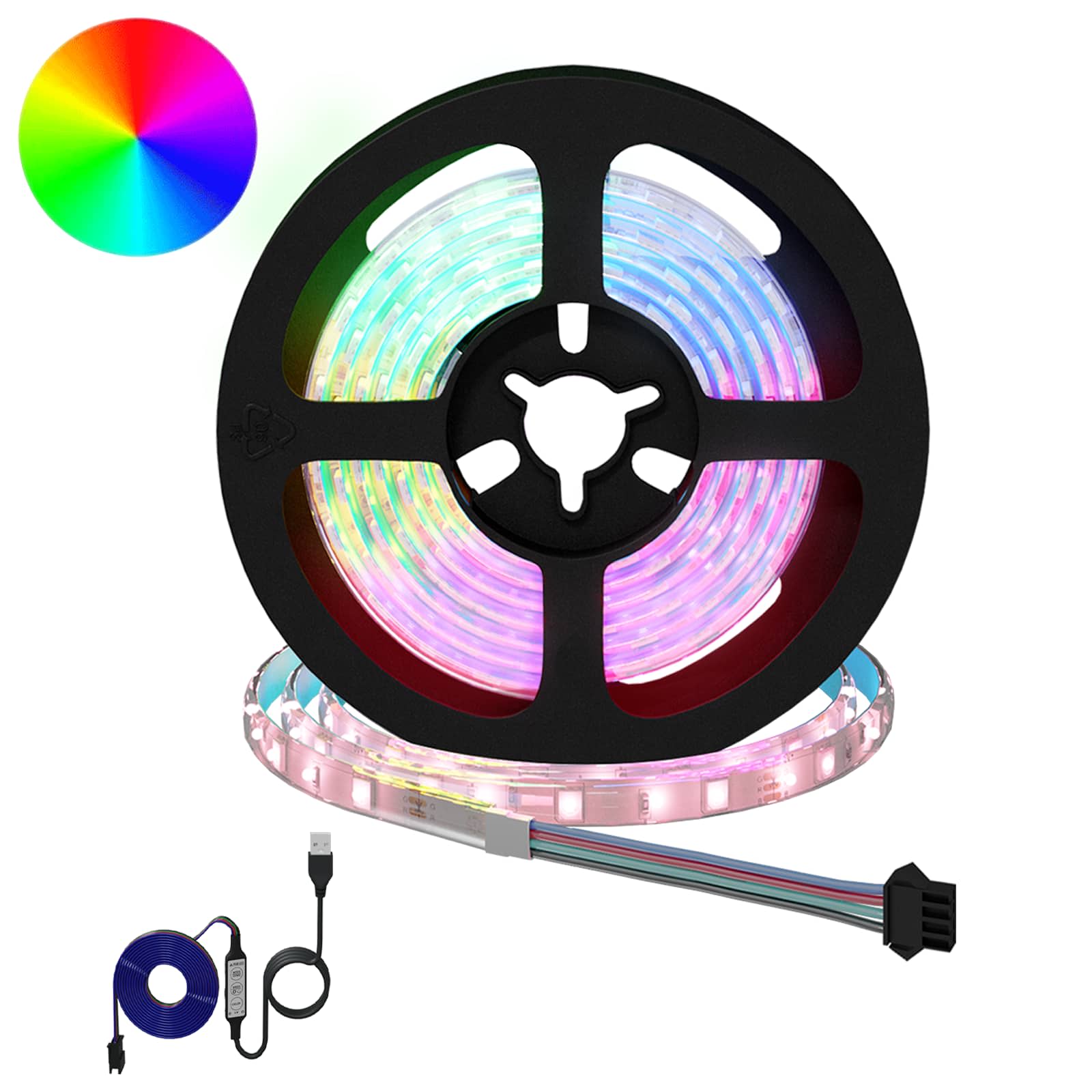 LED Streifen 2 pcs Schwarz und Transparent 3000 mm