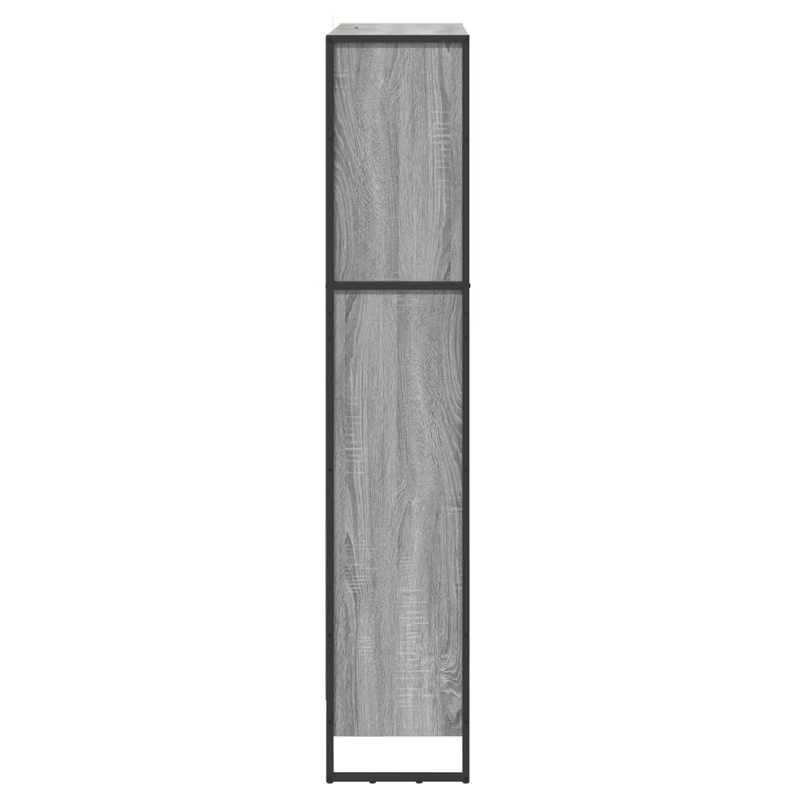 Bücherregal 2 pcs Schwarz Eichen-Optik 60 x 30 x 189,5 cm