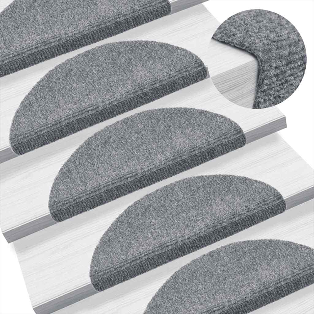 Stufenmatten Selbstklebend 15 Stk. 56x17x3 cm Hellbraun Halbrund