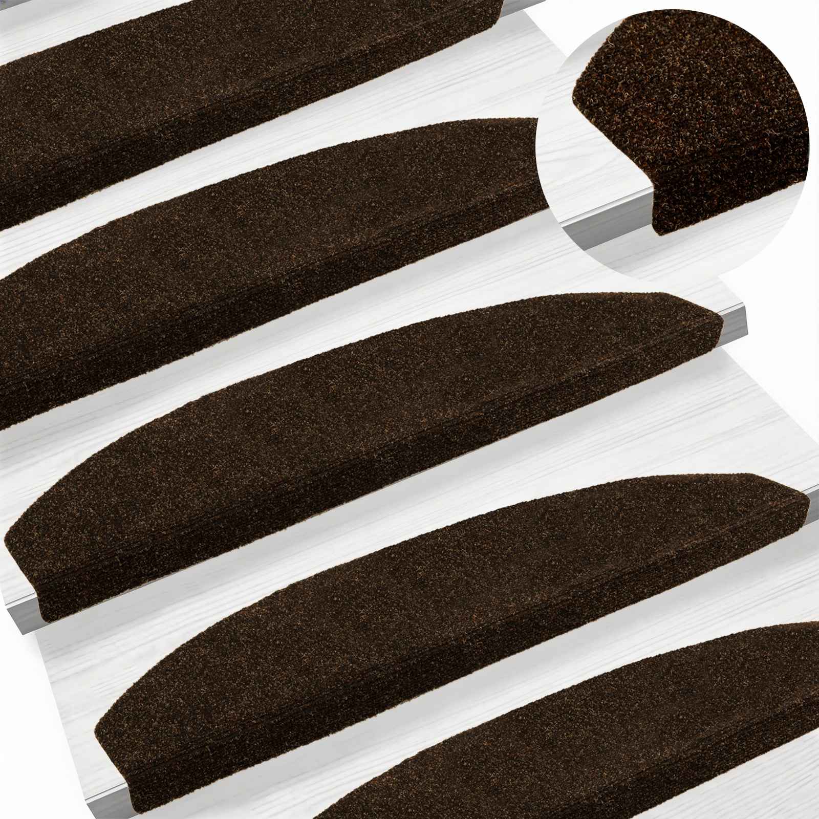 Selbstklebende Treppenschoner 15 pcs Beige 80 x 24,5 x 3,5 cm