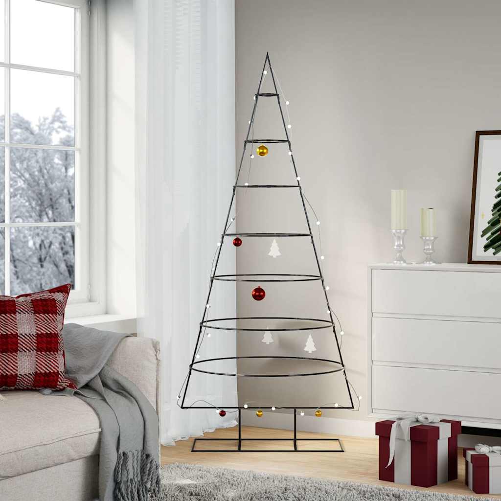 Metall-Weihnachtsbaum Deko Schwarz 60 cm