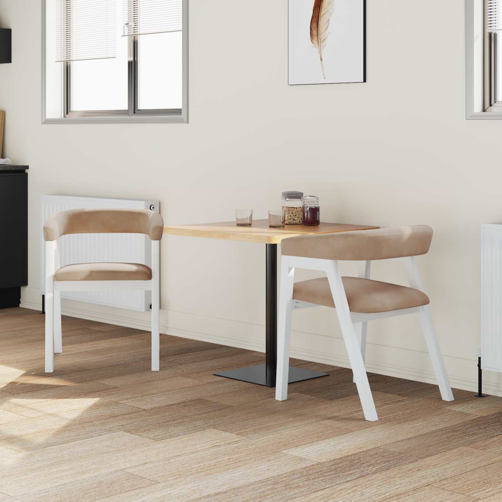 Esszimmerstühle 2 pcs Hellbraun 54 x 57 x 73 cm