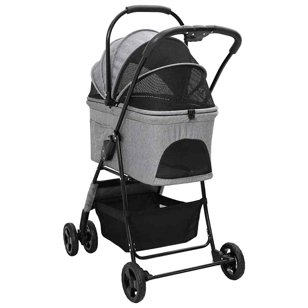Faltbarer Haustierwagen Rosa 81 x 47 x 99 cm Polyester