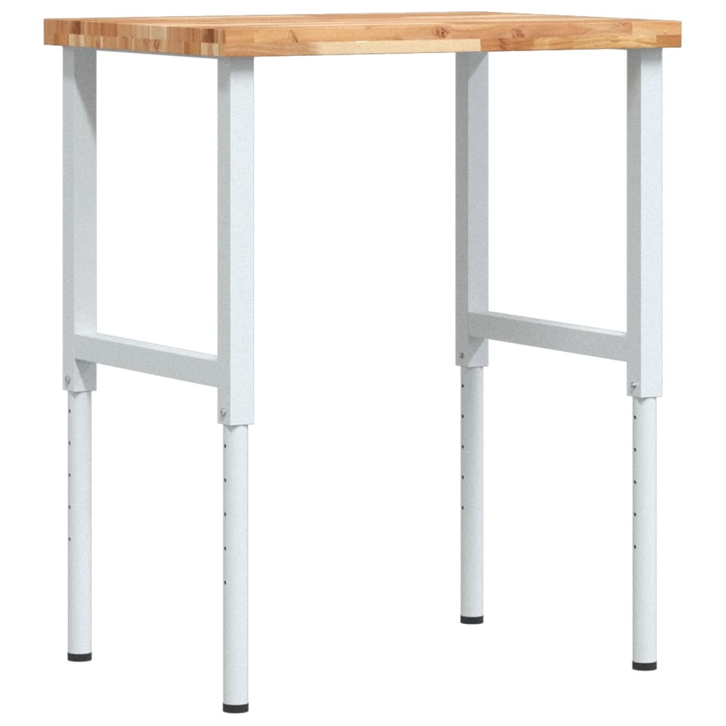 Werkbank 80x60x(73-99,5) cm Massivholz Akazie Rechteckig