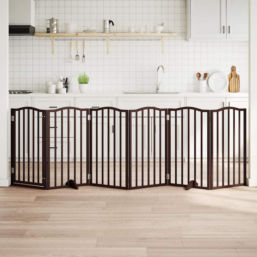 3-tlg. Hundetor Faltbar 150 cm Pappelholz