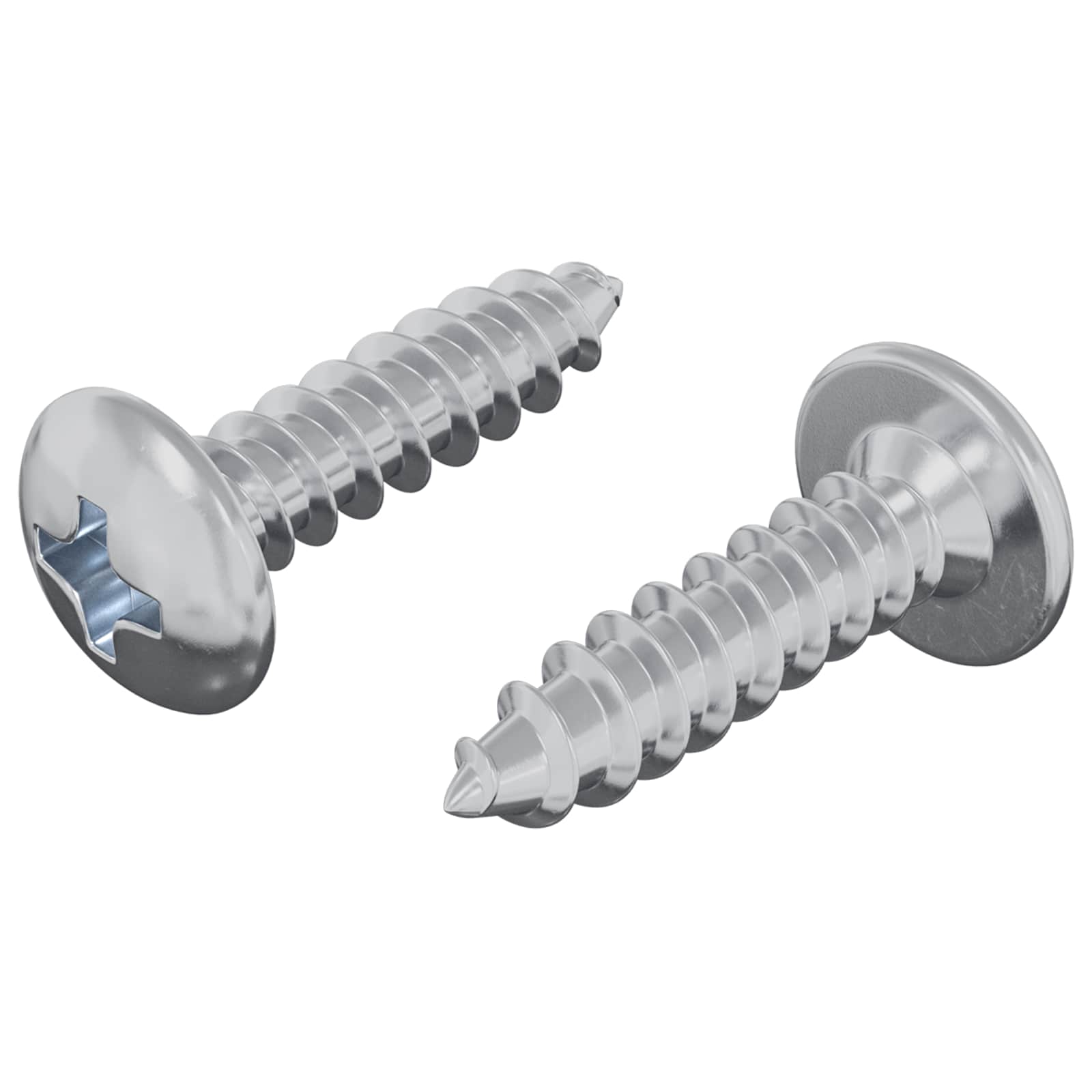 Schraube 2 pcs Silber M4 x 16 mm Stahl
