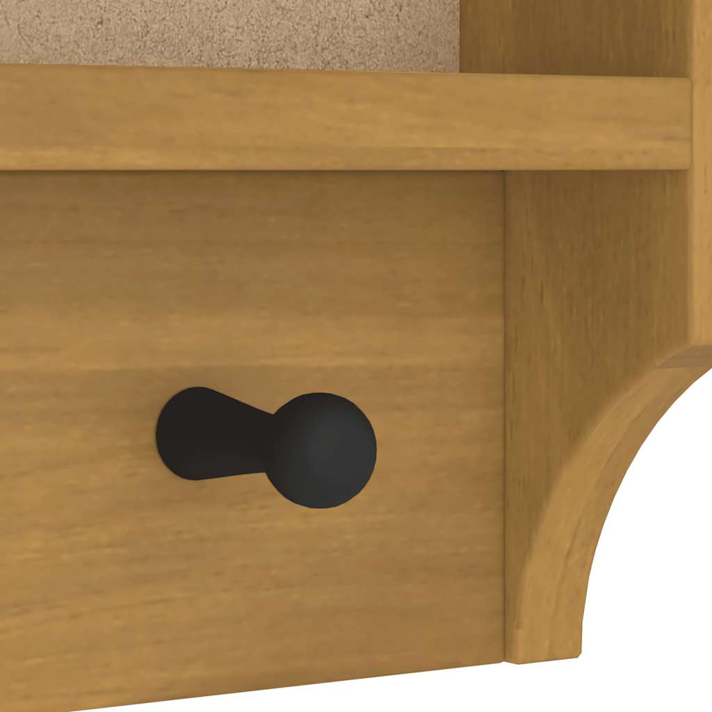 Wandgarderobe SANDNES 87x12x35 cm Massivholz Kiefer