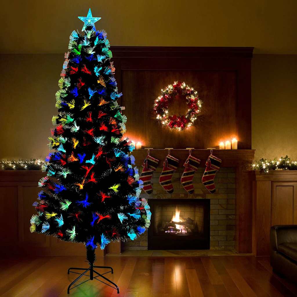 Künstlicher Weihnachtsbaum mit 50 LEDs Grün 64 cm PVC