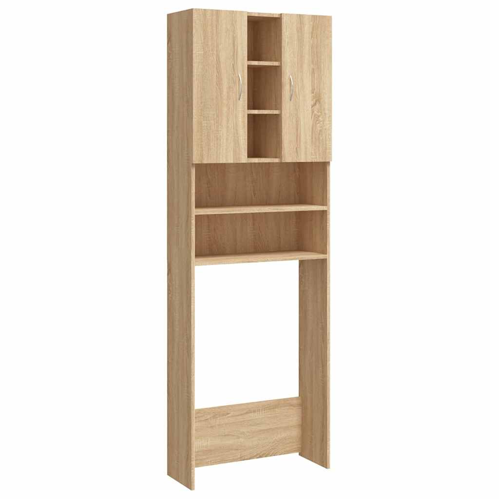 Waschmaschinenschrank Weiß 64x25,5x190 cm