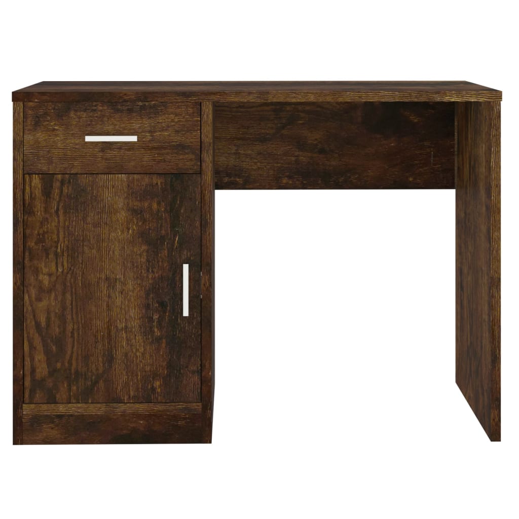 Schreibtisch mit Schublade und Schrank Eiche 100x40x73 cm