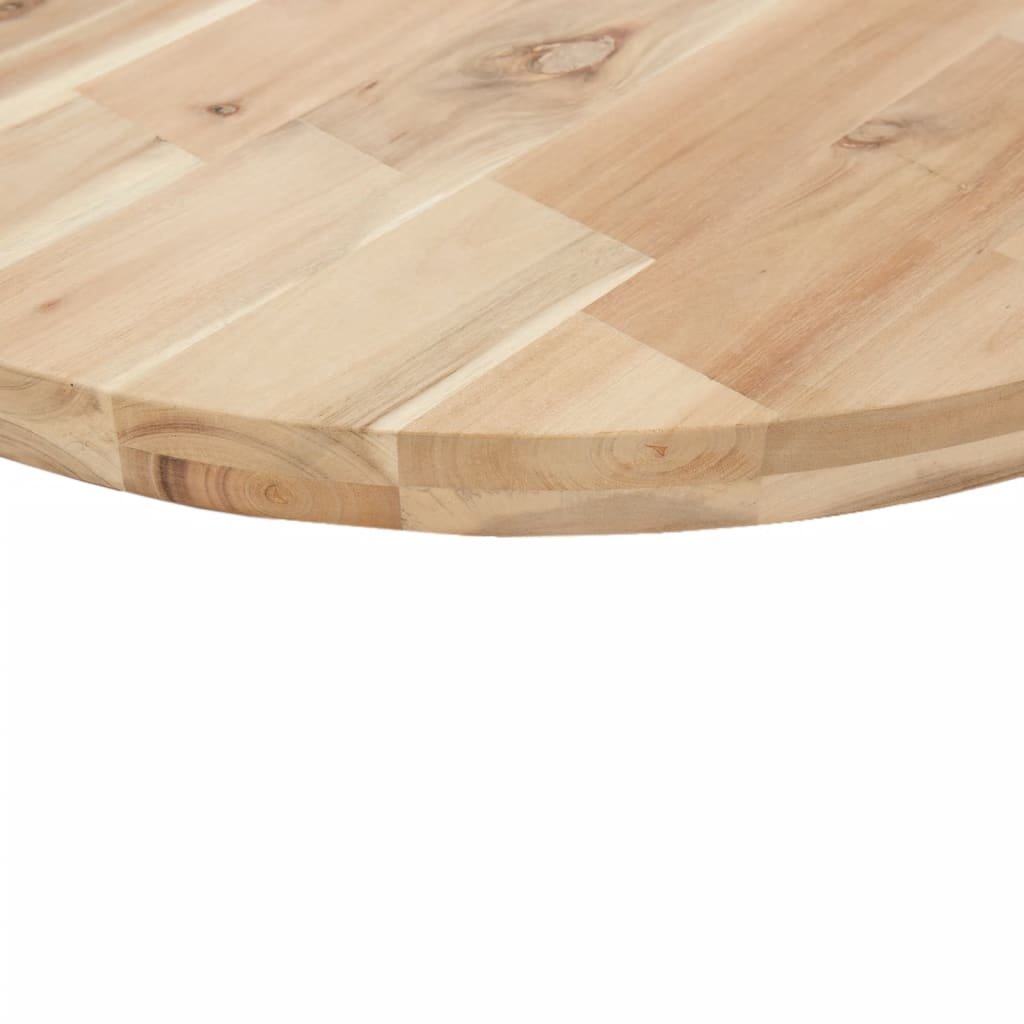 Tischplatte Rund Ø40x2 cm Massivholz Akazie