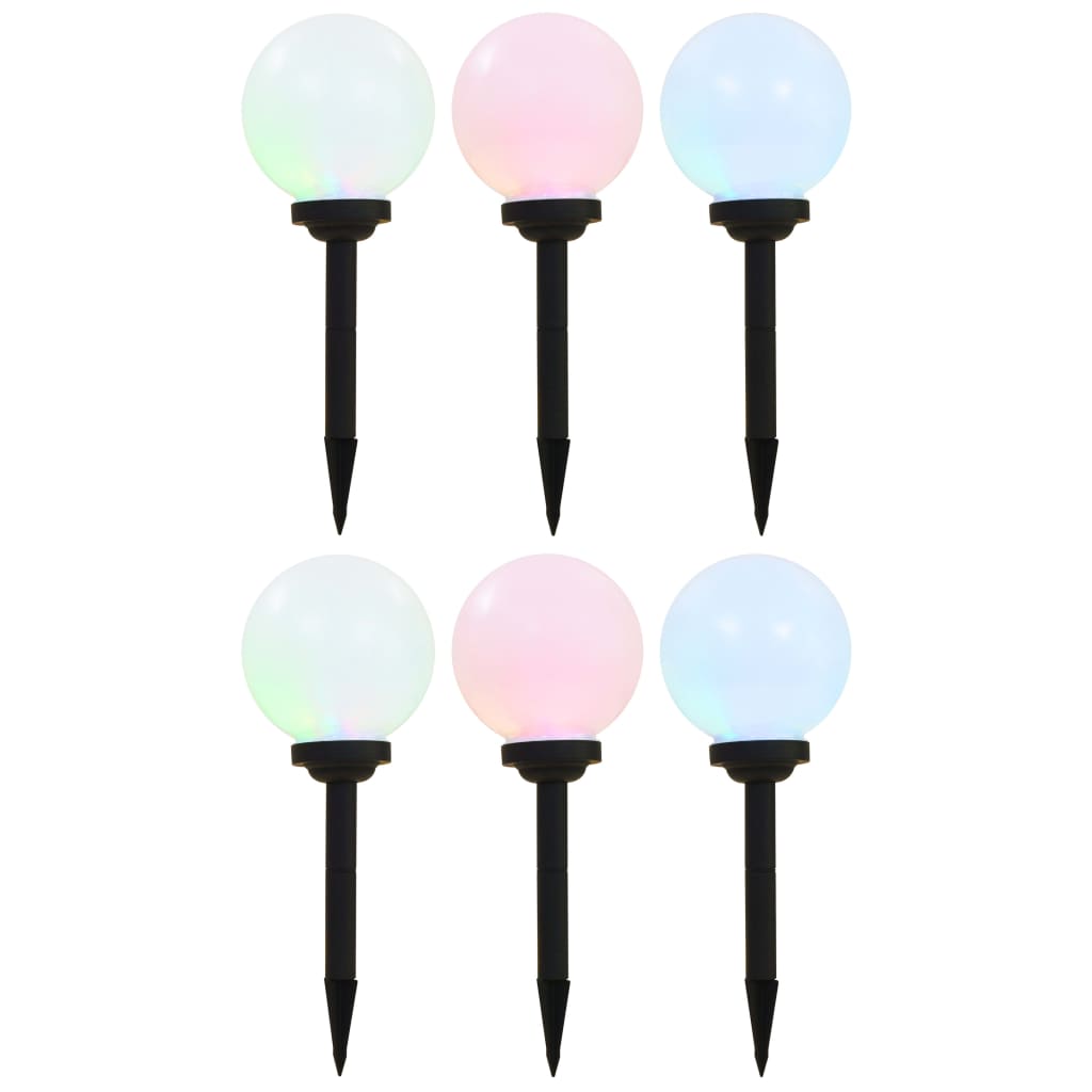 Außen-Solarlampen 4 Stk. LED Kugel 30 cm RGB