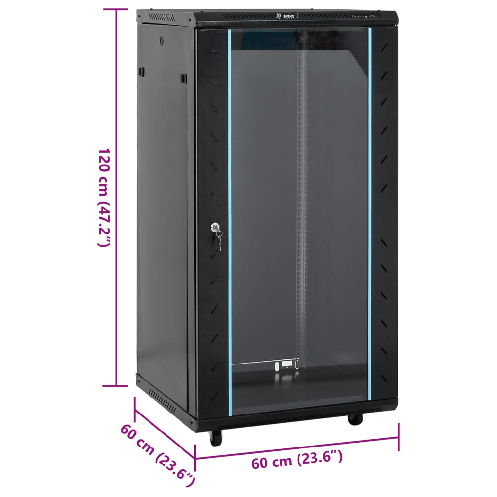 15U Netzwerkschrank 19" IP20 Schwarz 60x45x86 cm