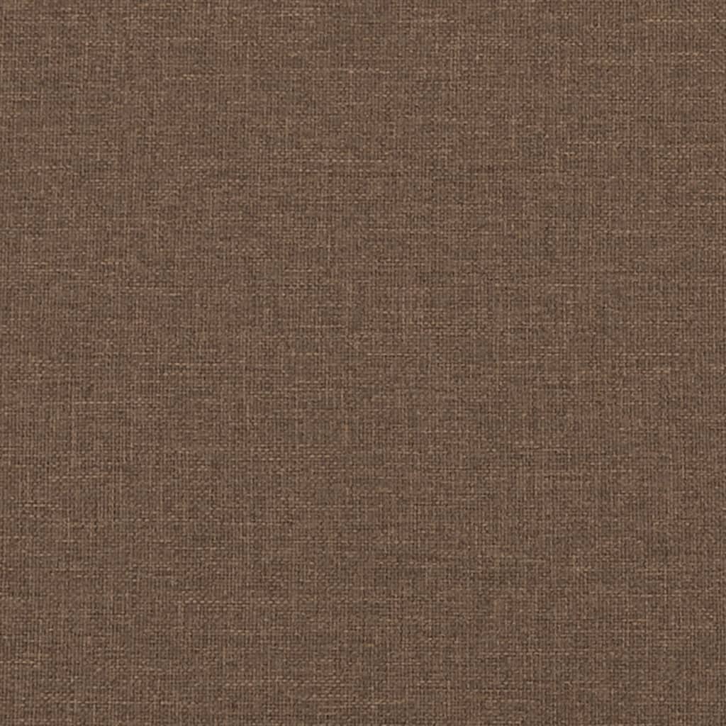 2-Sitzer-Sofa mit Zierkissen Braun 120 cm Stoff