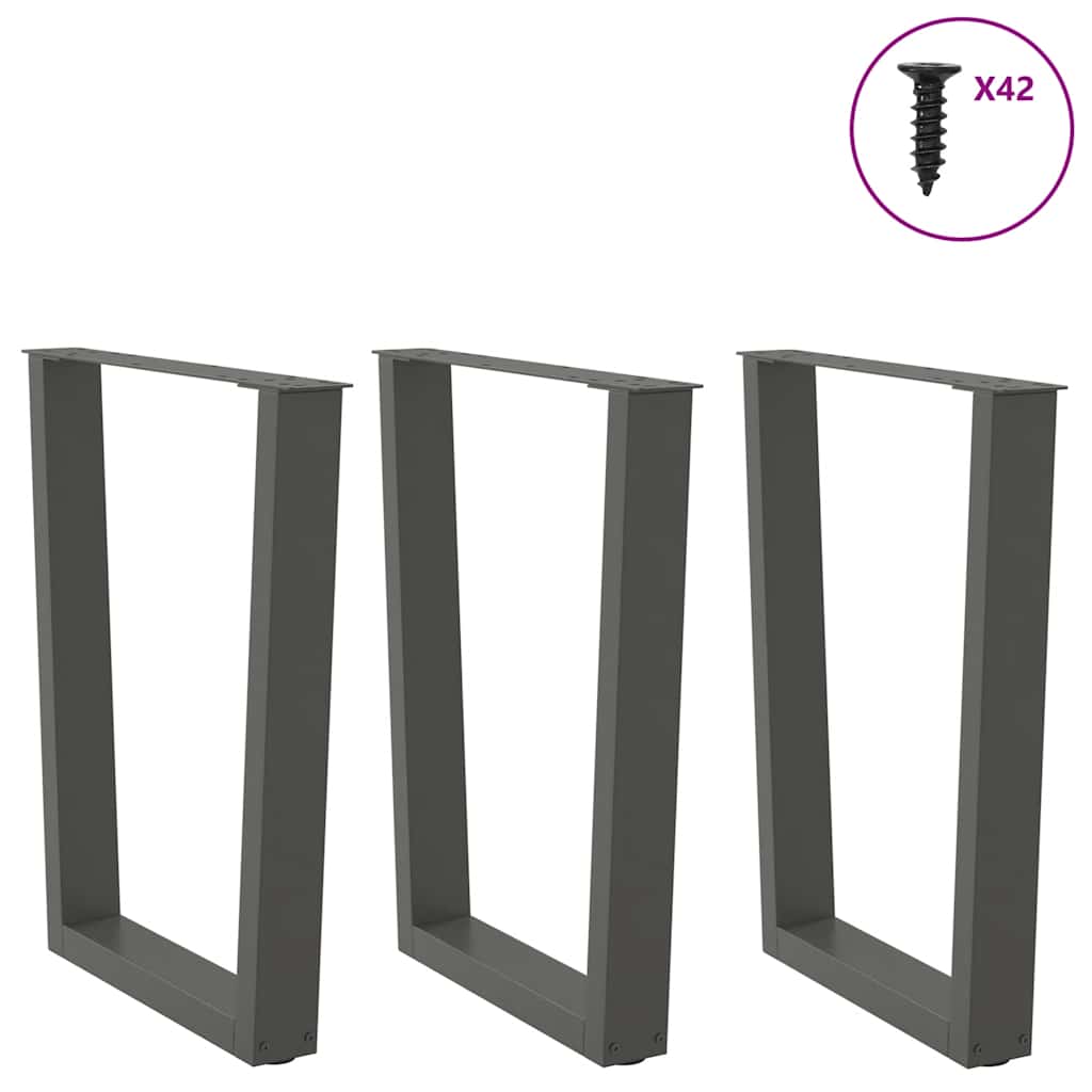 Couchtischbeine V-Form 2 Stück Schwarz 30x(30-31,3) cm Stahl