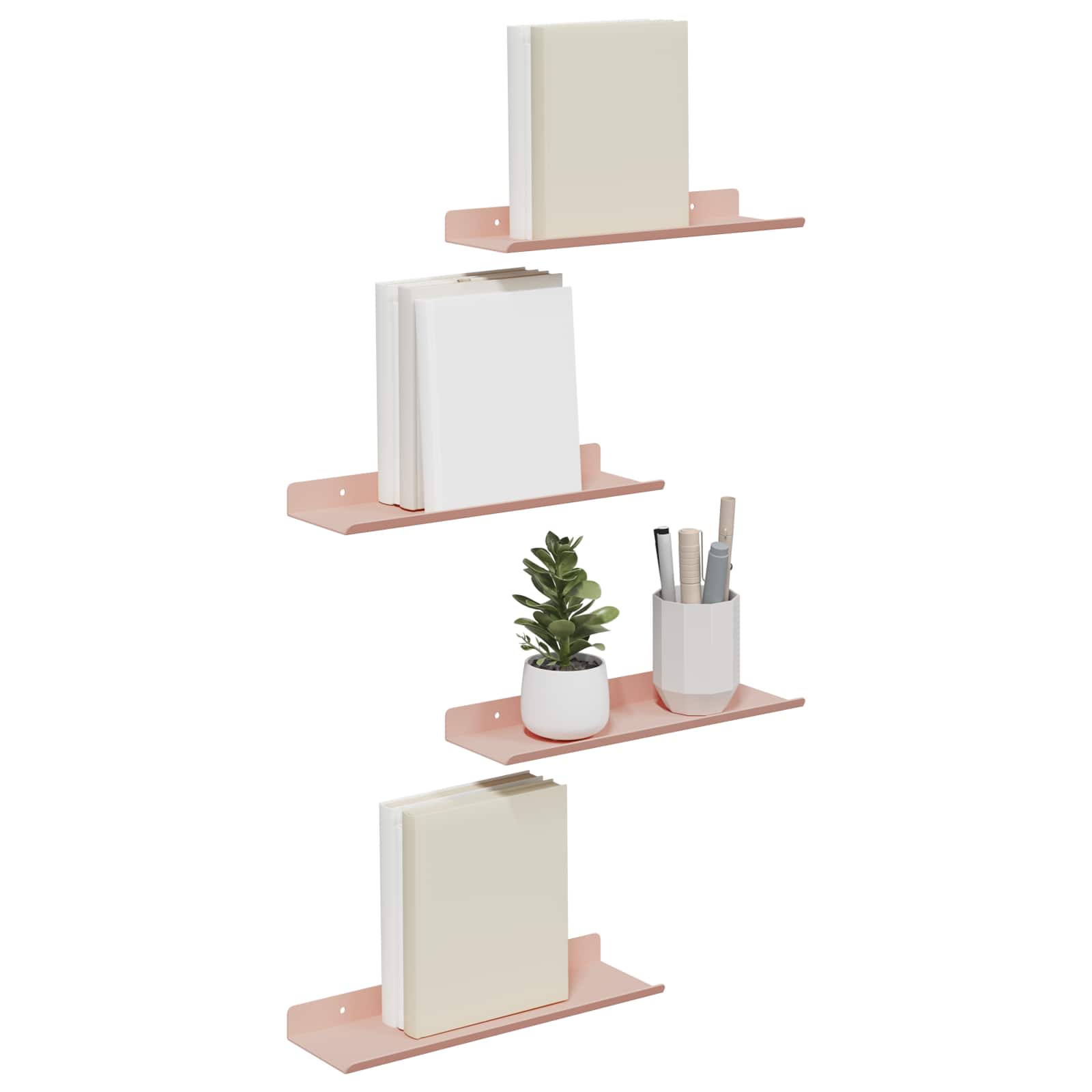 Schwebendes Regal 3 pcs Schwarz 40 x 9 x 2,5 cm Stahl