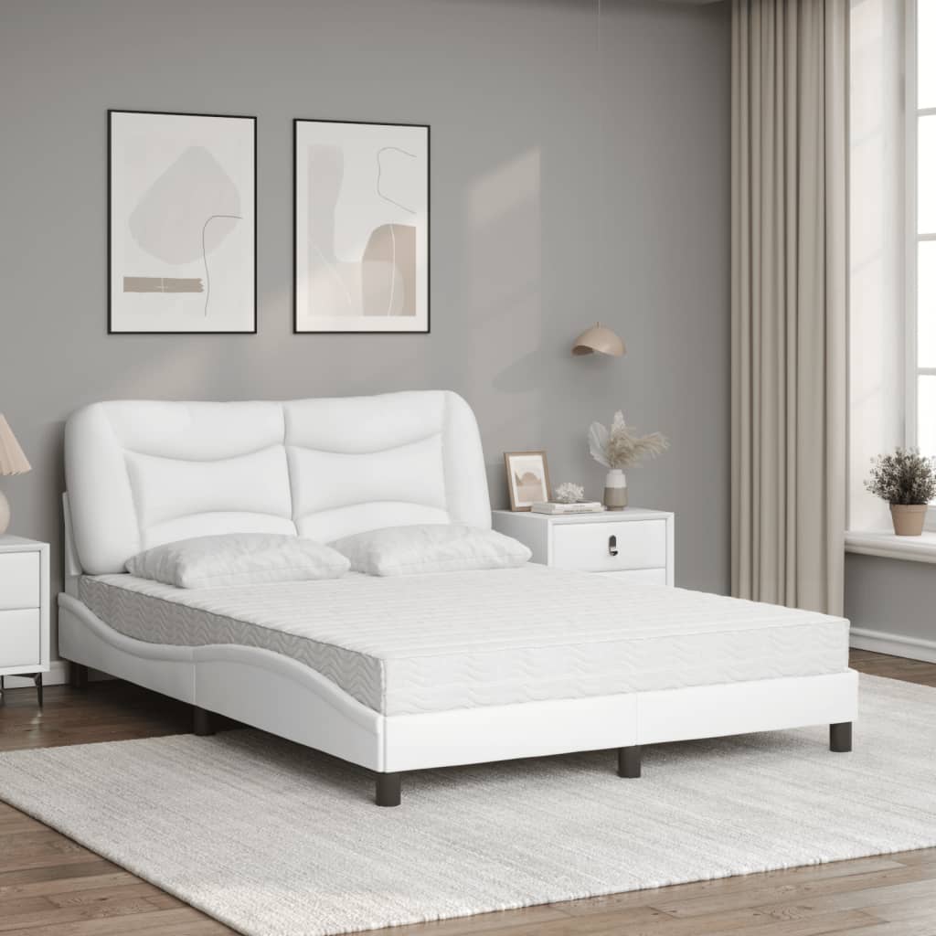 Bett mit Matratze "Hvar" Schwarz 80x200 cm Kunstleder