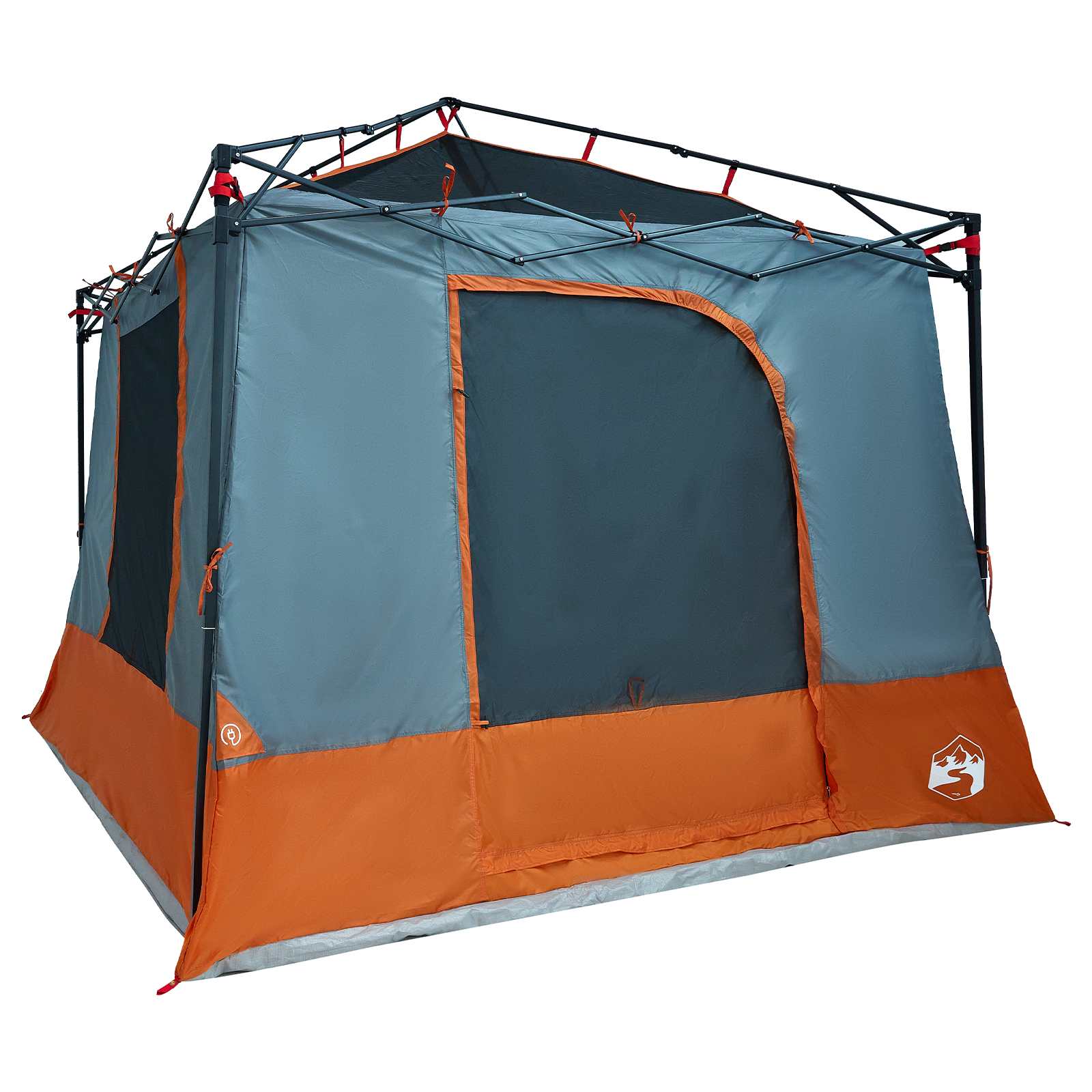 Camping-Zelt-Set mit Dach 2 pcs Blau Taffeta und Stoff