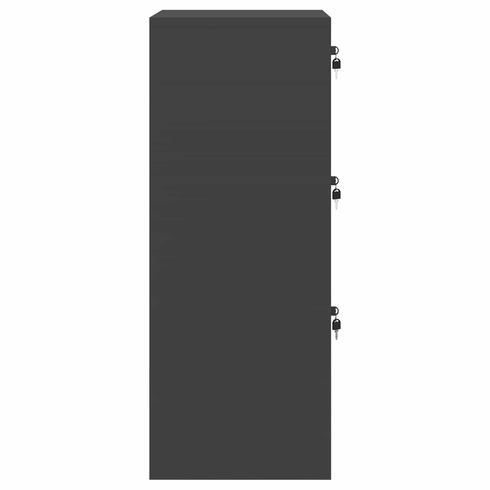 Aktenschrank 2 pcs Schwarz 44 x 50 x 139 cm Kaltgewalzter Stahl