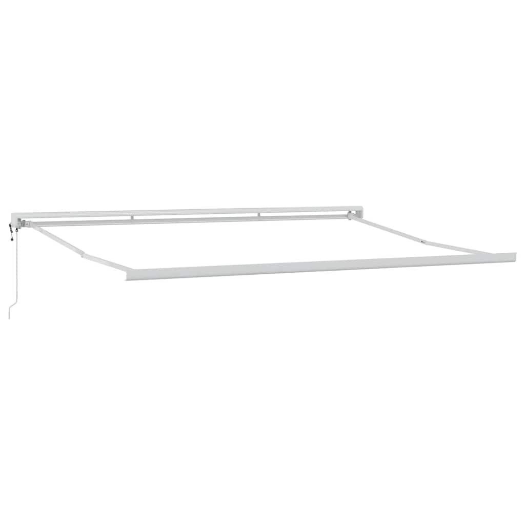 Markise Einziehbar Blau und Weiß 4x3 m Stoff und Aluminium
