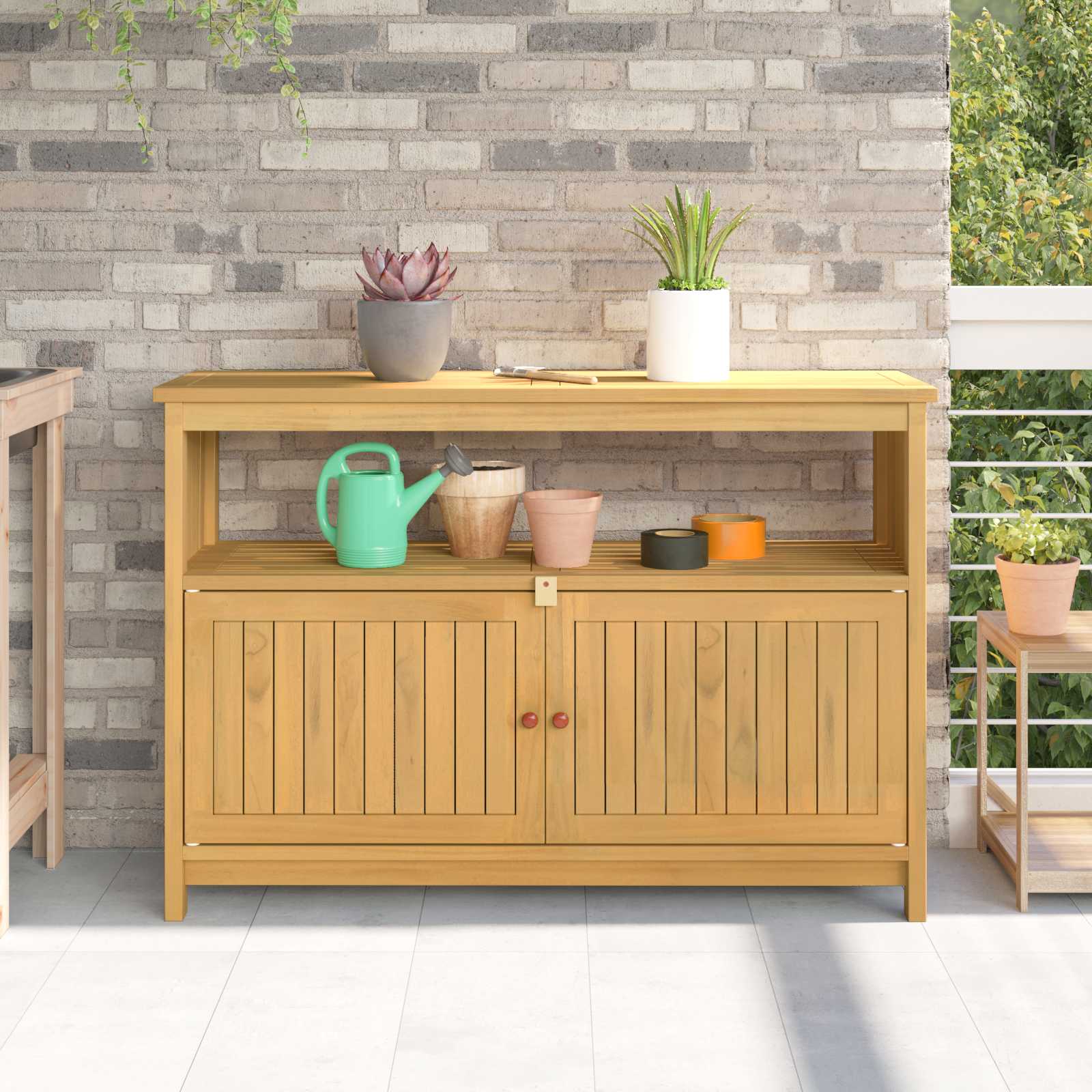 Garten-Konsolentisch 80x35x75 cm Massivholz Akazie
