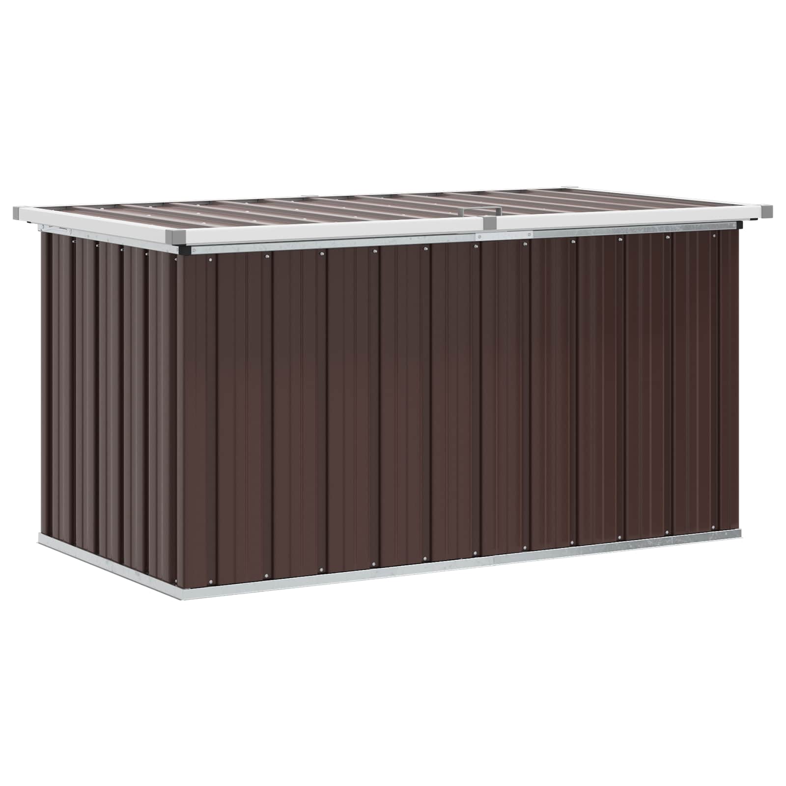 Außenlagerbox Holz 109 x 67 x 65 cm Verzinkter Stahl